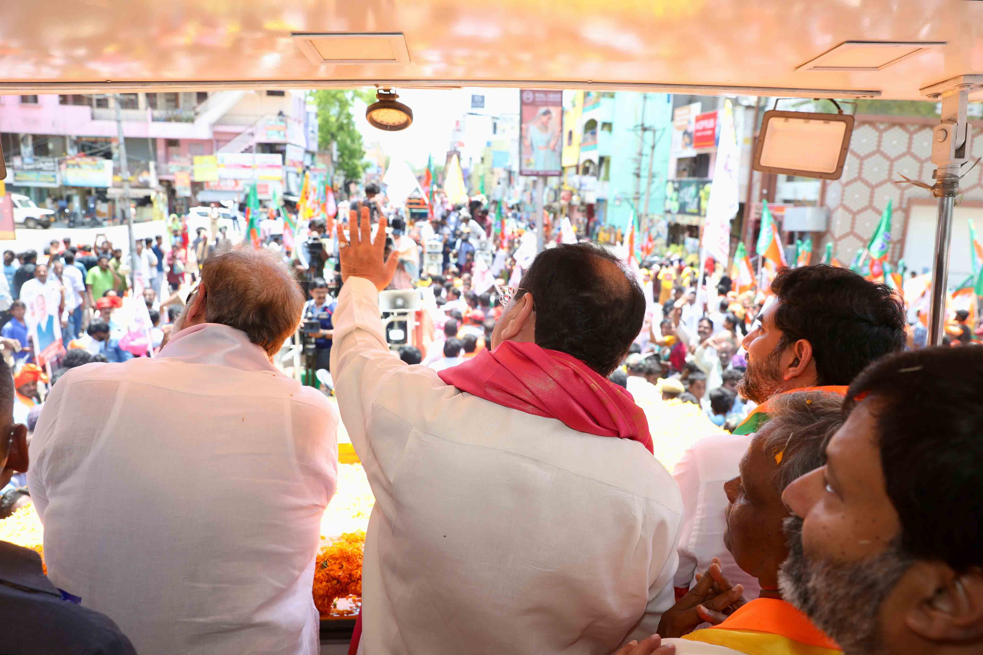 Road Show of Hon'ble BJP National President Shri J.P. Nadda in Tirupati (Andhra Pradesh)