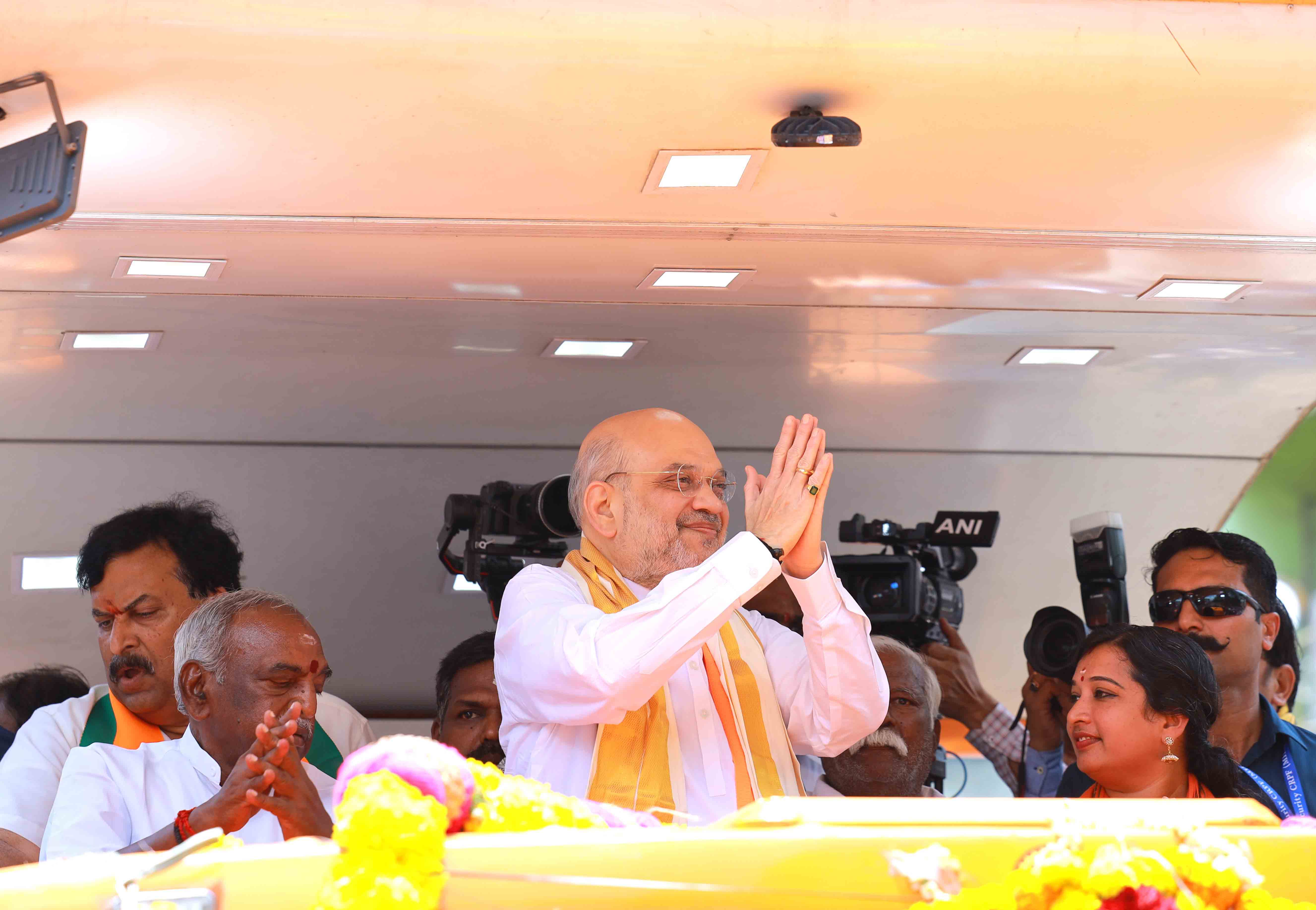 Road show of Hon'ble Union Home Minister & Minister of Cooperation Shri Amit Shah in Kanyakumari (Tamil Nadu)