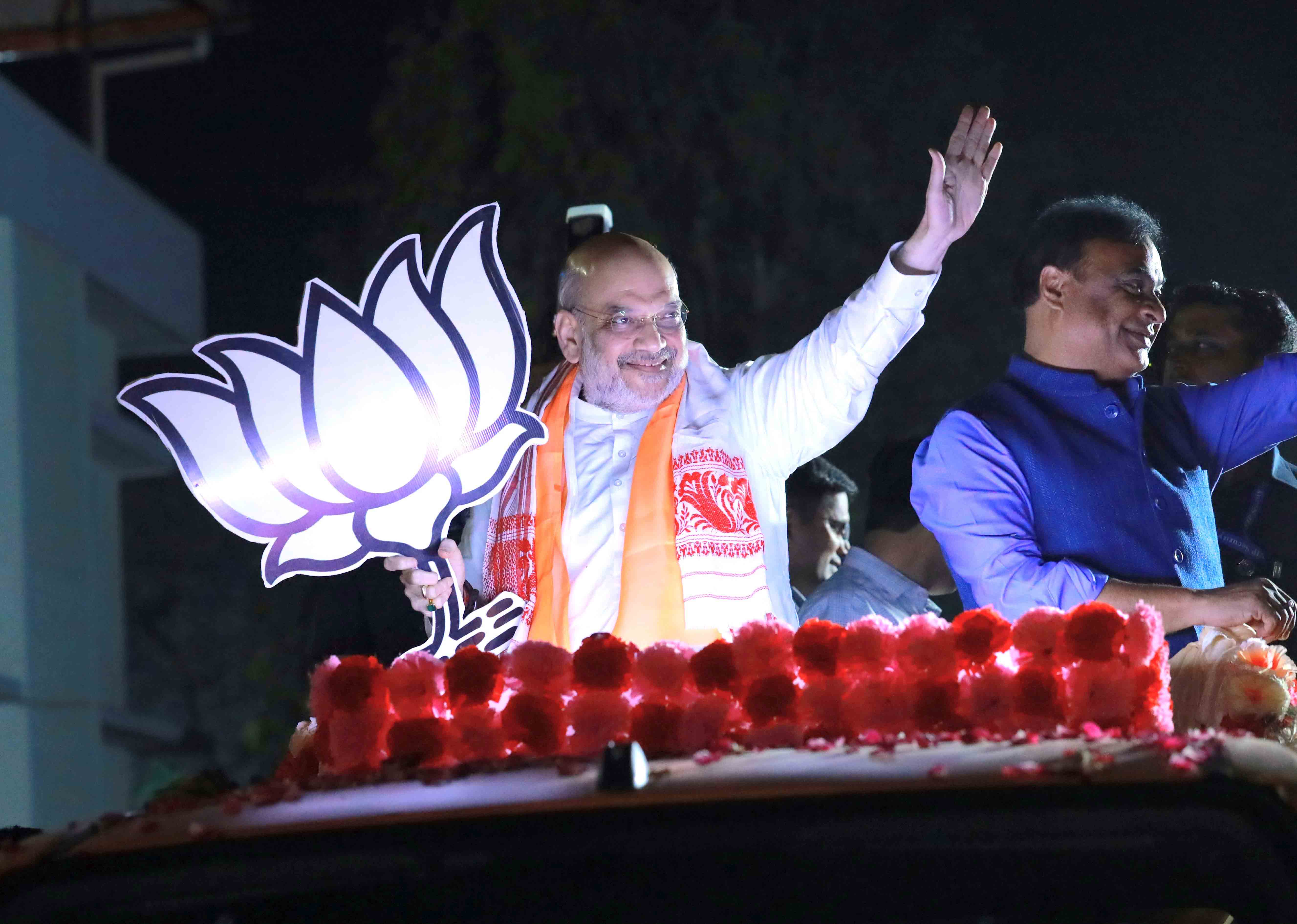 Road show of Hon'ble Union Home Minister & Minister of Cooperation Shri Amit Shah in Tinsukia (Assam)