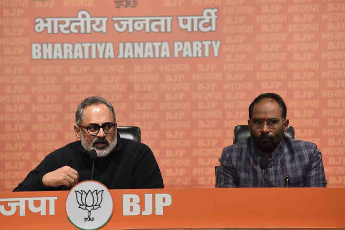 Press conference of senior BJP Leader Shri Rajeev Chandrasekhar