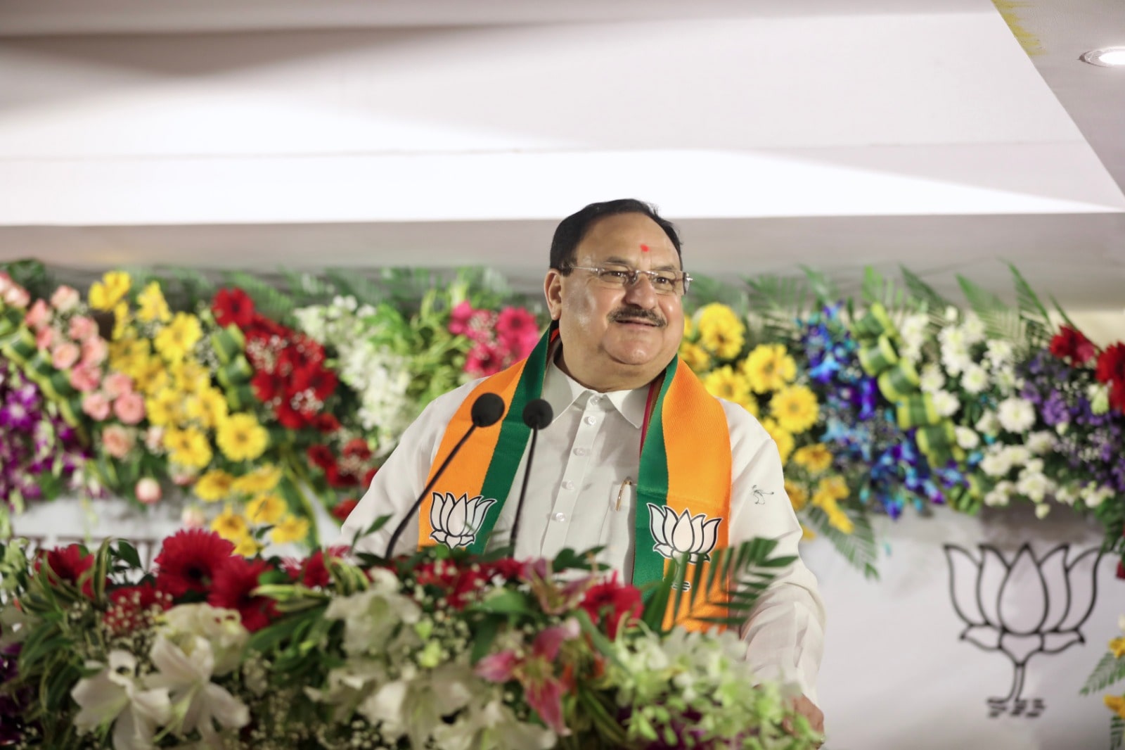 National President Shri J.P. Nadda addressing the session of the Kshetriya Panchayati Raj Parishad in Howrah (West Bengal)