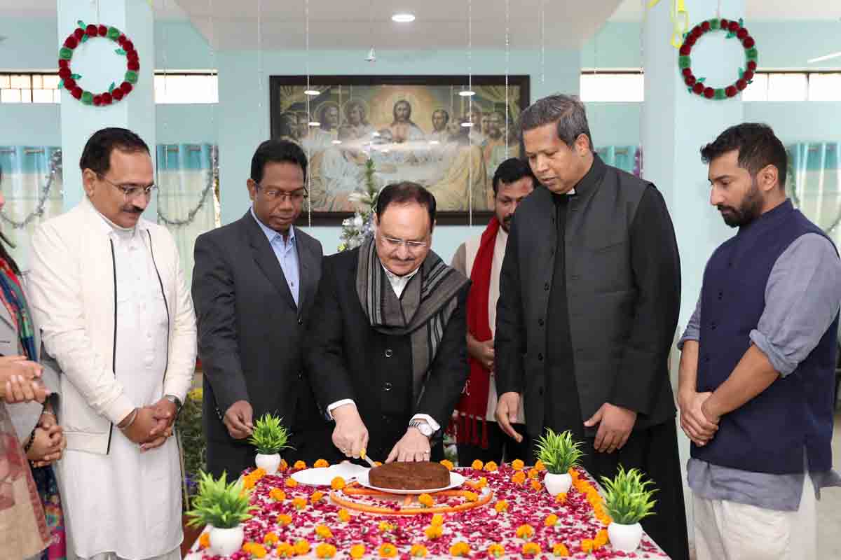 BJP National President and Union Minister Shri Jagat Prakash Nadda visited the Catholic Bishops Conference of India headquarters and Sacred Heart Cathedral on Christmas, to extend heartfelt greetings to the nation on this joyous occasion.