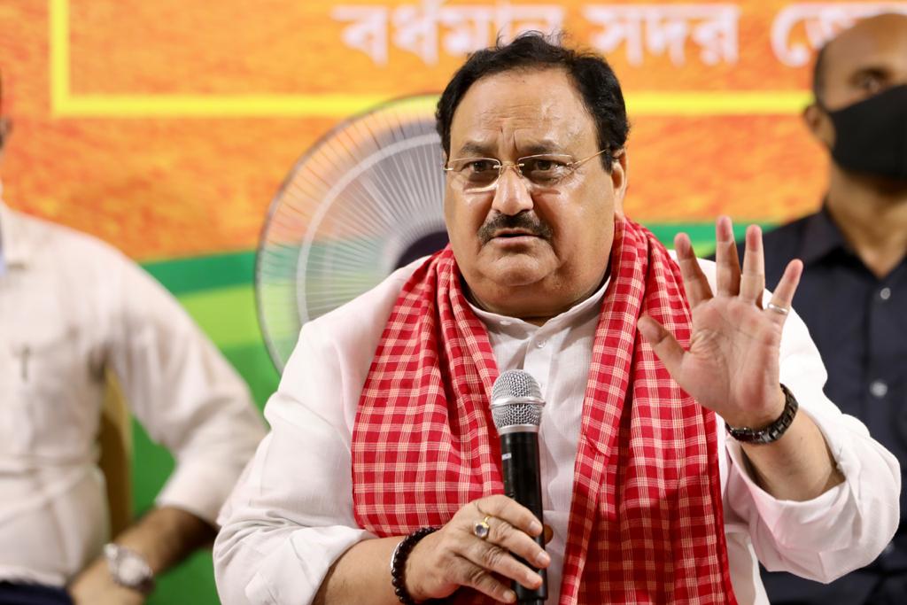  BJP National President Shri J.P. Nadda addressing District BJP Leaders Meeting atDistrict BJP Office, Biplabi Rash Bihari Basu Bhaban, Kolkata (West Bengal)