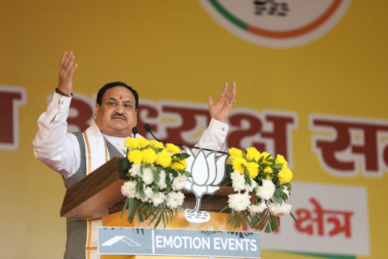 Hon'ble BJP National President Shri J.P. Nadda addressing Booth Adhyaksh Sammelan in Meerut (U.P.)