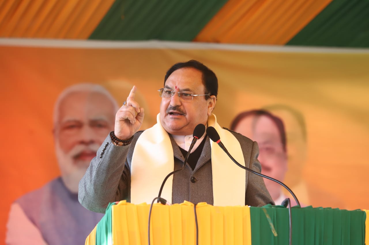 Hon'ble BJP National President Shri J.P. Nadda while addressing Mahila Sammelan in Sangolband (Manipur)