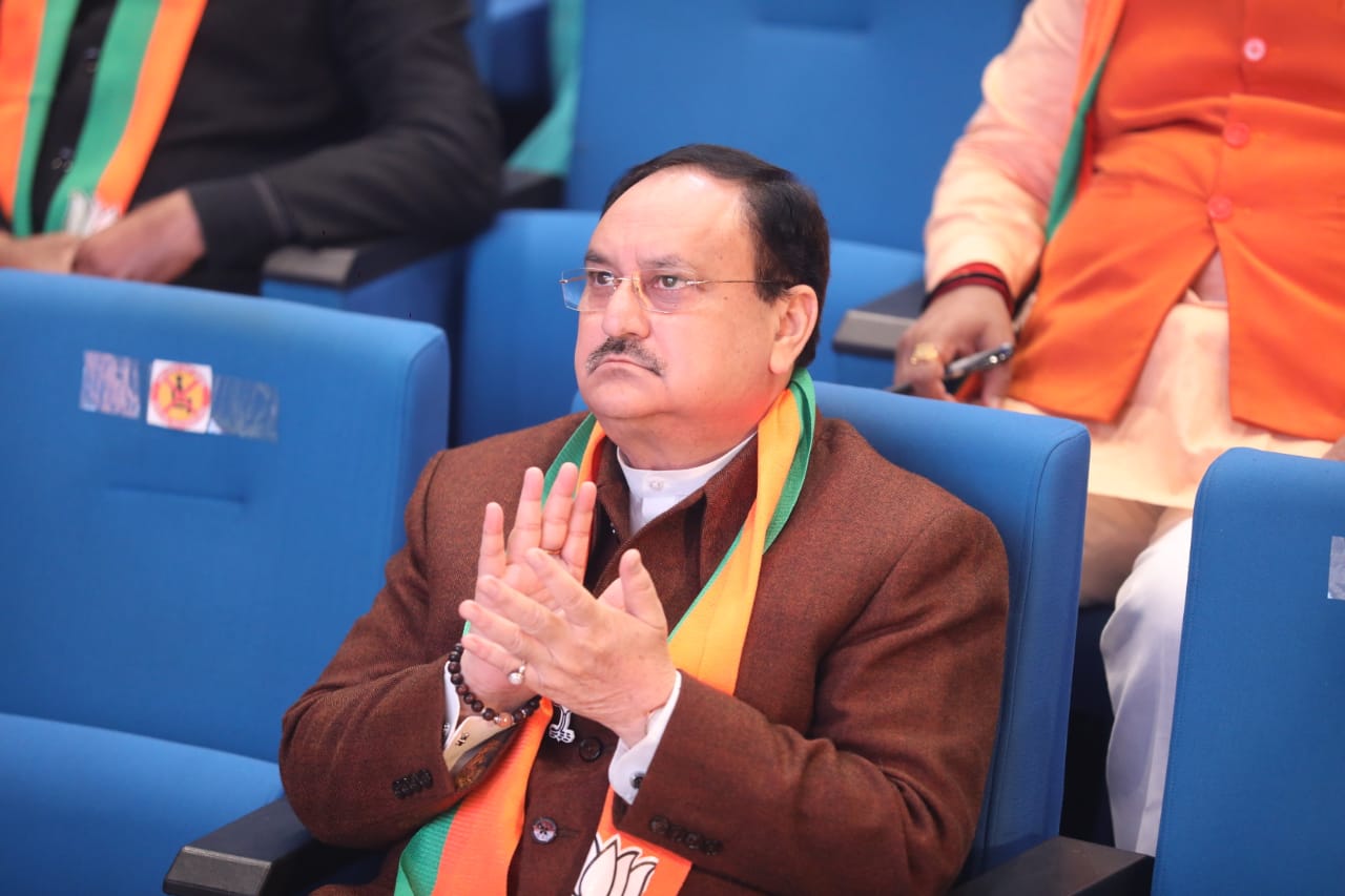 BJP National President, Shri Jagat Prakash Nadda ji while welcoming Hon’ble Prime Minister Shri Narendra Modi ji in virtual Atmanirbhar Arthvyavastha Samvad Karyakram on Budget 2022-23