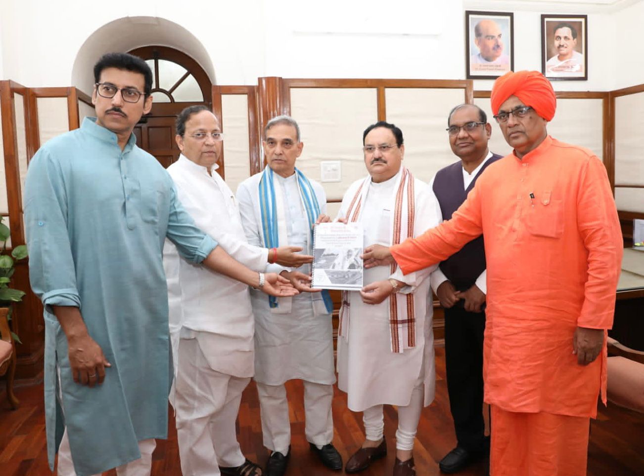 BJP National General Secretary Shri Arun Singh along with Hi-level committee on Rajasthan incident submitted report to Hon'ble BJP National President Shri J.P. Nadda at BJP HQ, 6A DDU Marg, New Delhi