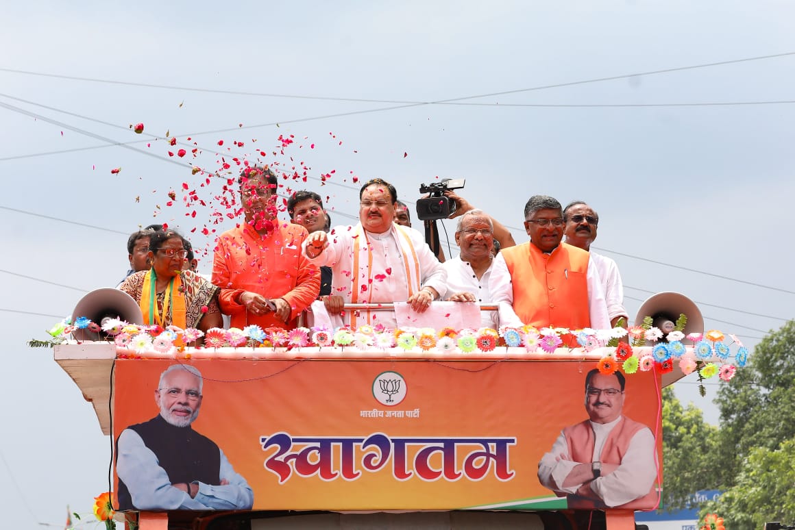 Historic Road Show of Hon'ble BJP National President Shri Jagat Prakash Nadda ji in Patna (Bihar)