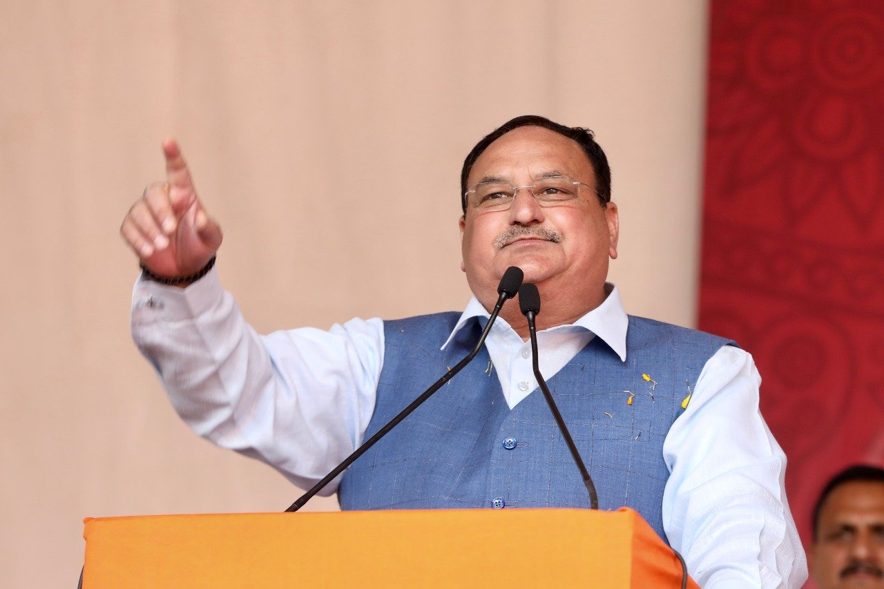 Hon’ble BJP National President Shri J.P. Nadda addressing a public meeting in Fatehpur (Himachal Pradesh).