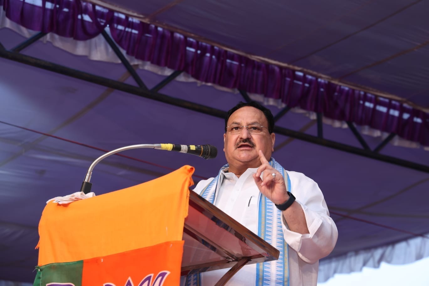 BJP National President Shri J.P. Nadda addressing Arecanut Growers Convention at Lalbhahudur Shasthri Play Ground, Koppa, Chikkamagaluru (K’taka)