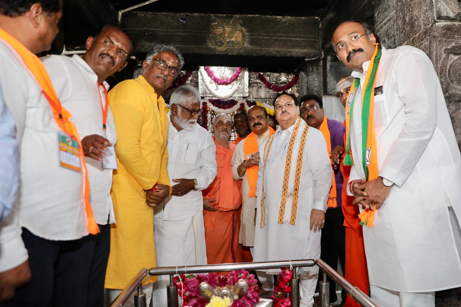  BJP National President Shri J.P. Nadda offered prayers at Male Mahadeshwara Temple,Chamarajanagara (K'taka)