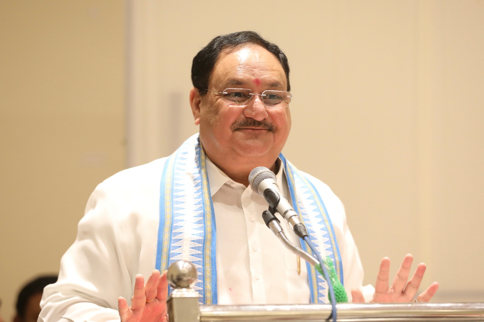 Hon'ble BJP National President Shri J.P. Nadda while addressing key voters & social influence persons in Bidar Distt. (Karnataka)