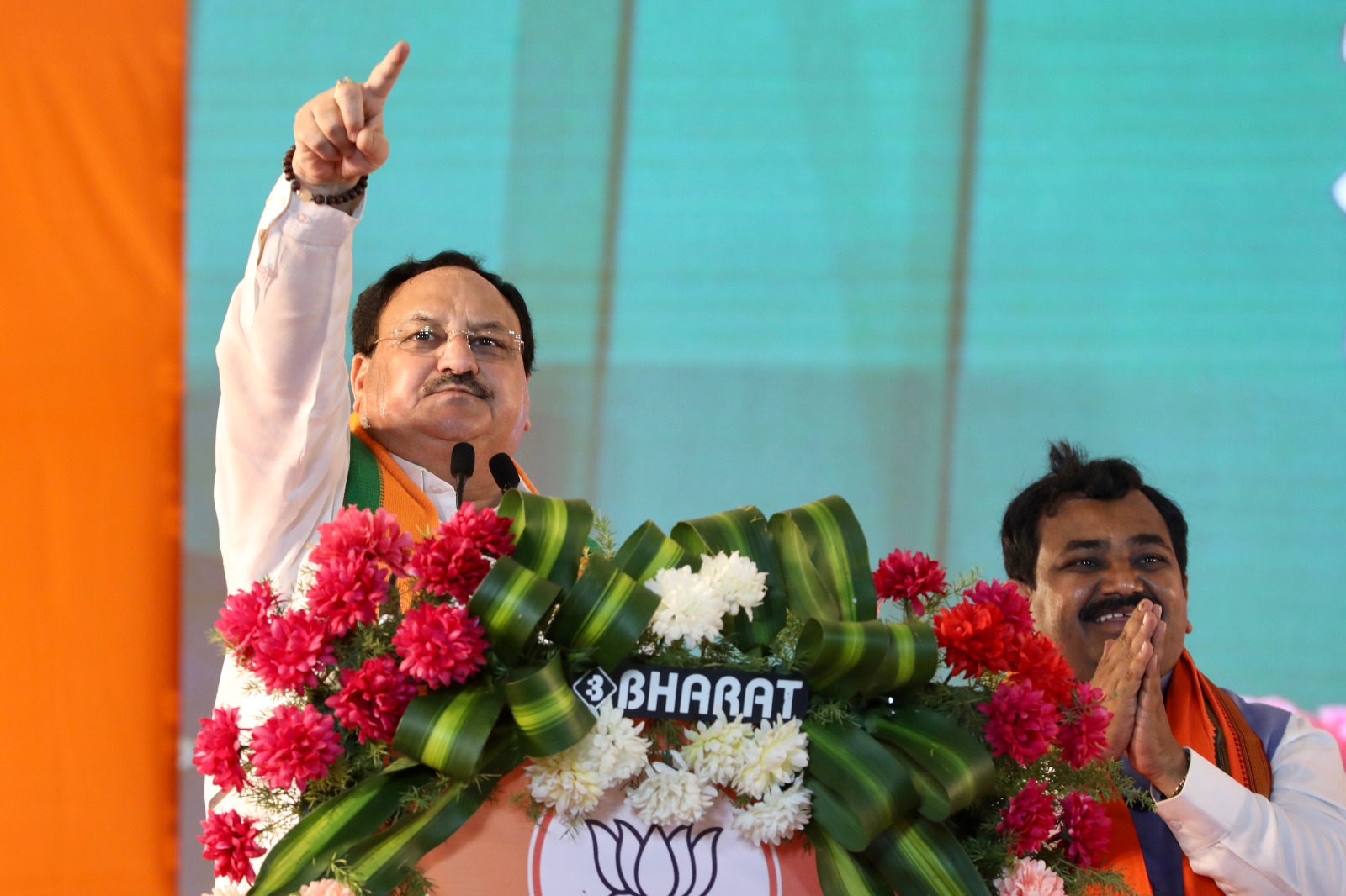 BJP National President Shri J.P. Nadda addressing a public meeting at Taluk Stadium Ground, Sedum, Kalaburgi (K'taka)