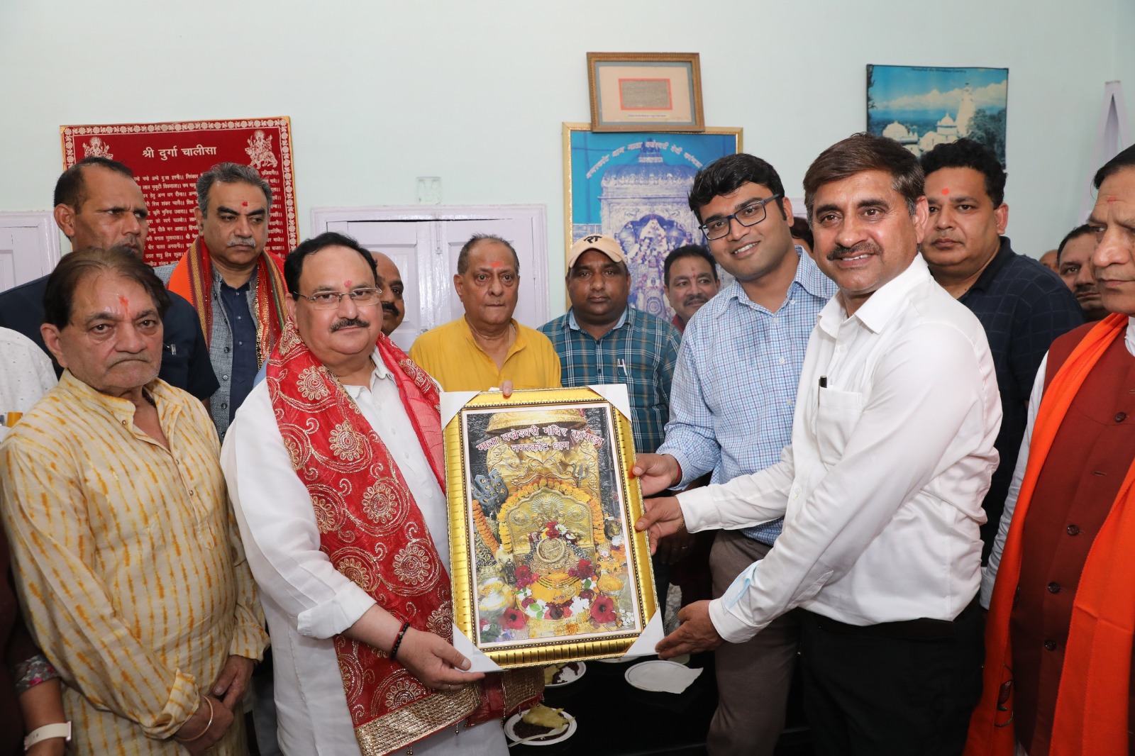 BJP National President Shri J.P. Nadda offered prayers at Brijeshwari Mata Mandir, Kangra (H.P.)