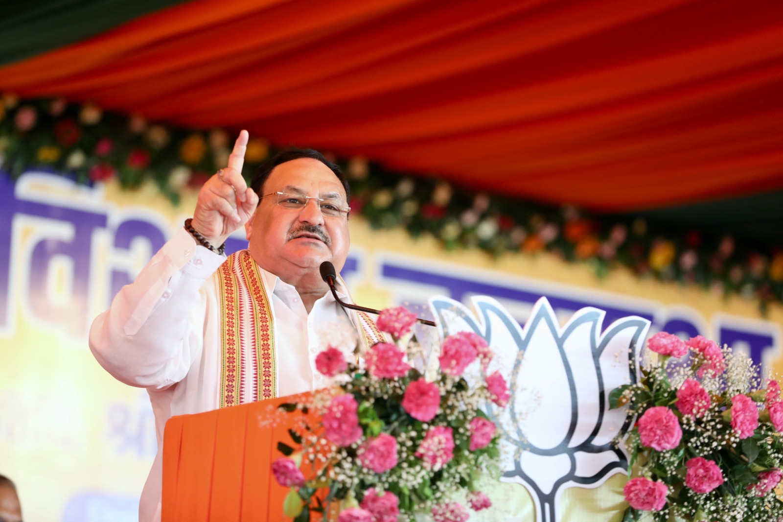 Hon'ble BJP National President Shri J.P. Nadda while addressing a public meeting at Jhanda Maidan, Giridih (J'khand)