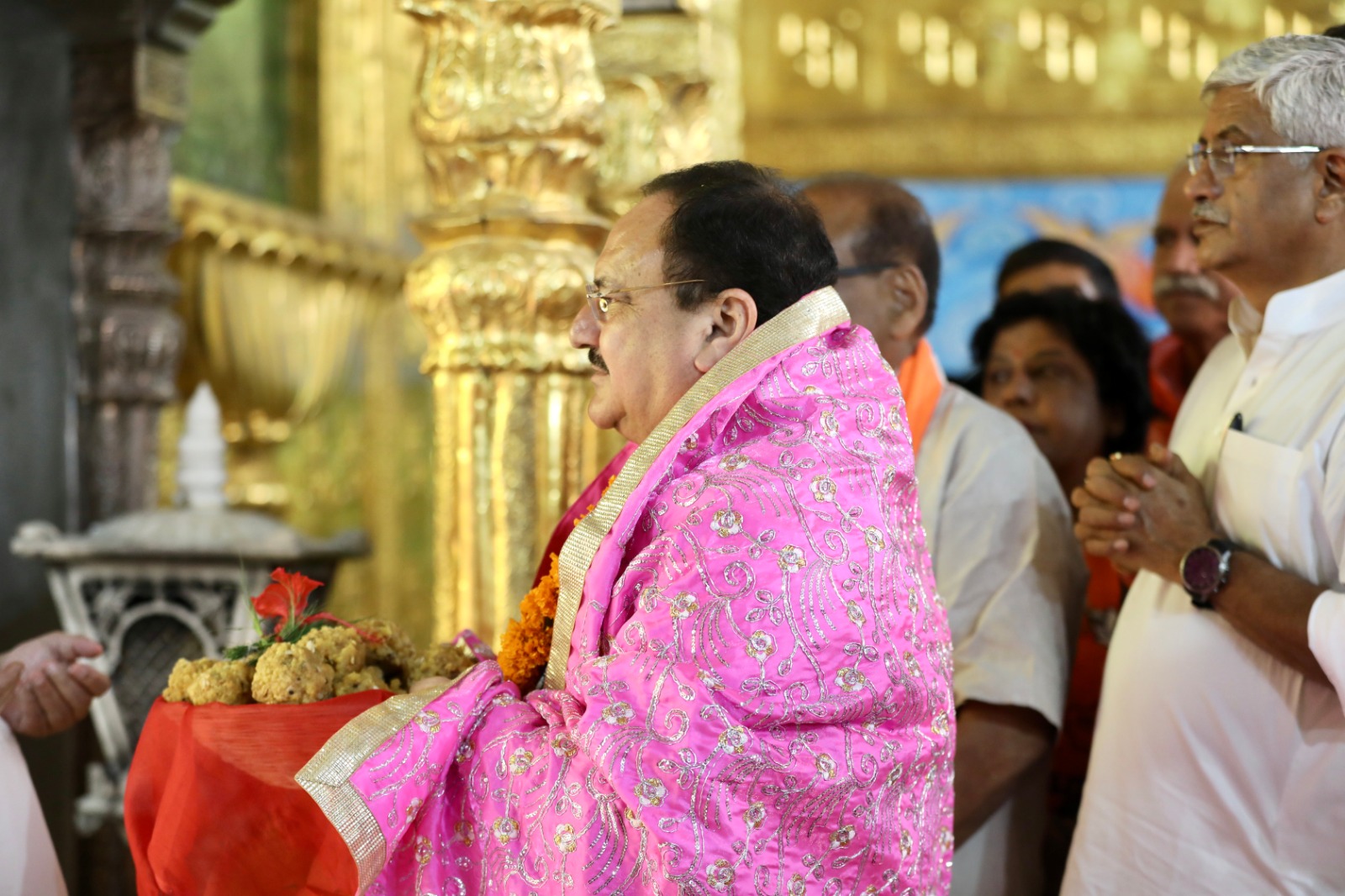 BJP National President Shri J.P. Nadda offered prayers at Ganesh Temple in Moti Dungri, Jaipur (Rajasthan)