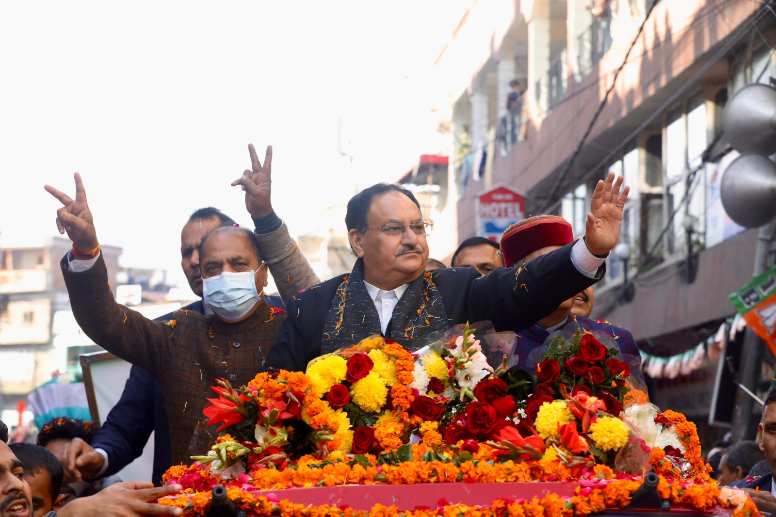 Road show of Hon'ble BJP National President Shri J.P. Nadda in Solan (Himachal Pradesh)