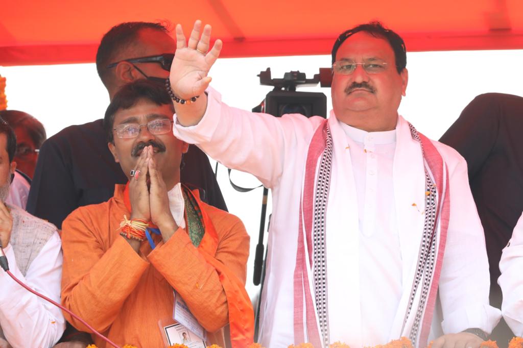  BJP National President Shri J.P. Nadda ji's road show in Alipurduar (West Bengal)