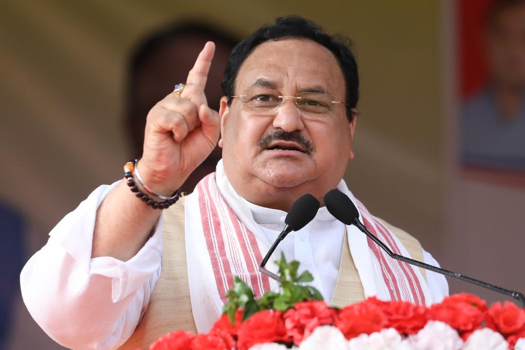  BJP National President Shri J.P. Nadda addressing a public meeting in Boko (Assam)