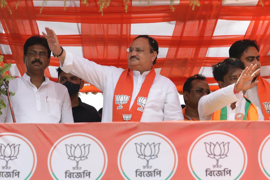  BJP National President Shri J.P. Nadda ji's road show in Bangaon Uttar (WestBengal)