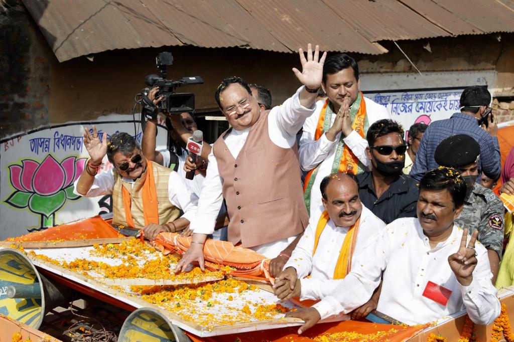  Road Show of BJP National President Shri J.P. Nadda in Bishnupur (WestBengal)