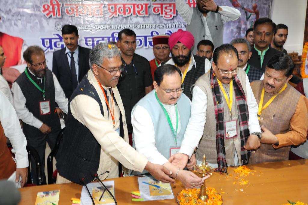  BJP Working President Shri J.P. Nadda addressing meeting of State Office Bearers, MPs & MLAs at Dehradun (Uttarakhand)