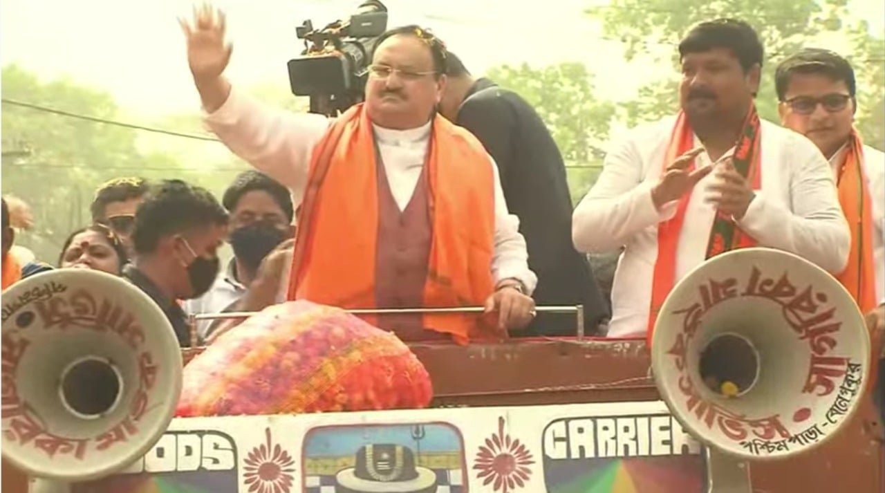  Road show of BJP National President Shri J.P. Nadda in Pursurah (West Bengal)