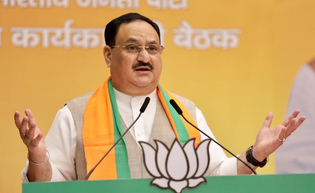 Photographs : BJP National President Shri J.P.Nadda addressing Jharkhand BJP State Executive Meeting via video conferencing