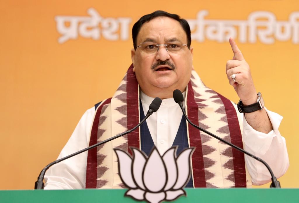 Photographs : BJP National President Shri J.P.Nadda addressing Odisha BJP State Executive Meeting via video conferencing