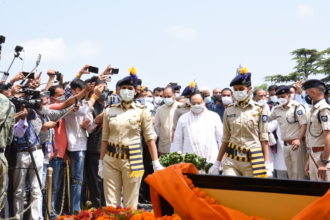  BJP National President Shri J.P. Nadda paid his last respect to Former Chief Minister of Himachal Pradesh Shri Virbhadra Singh