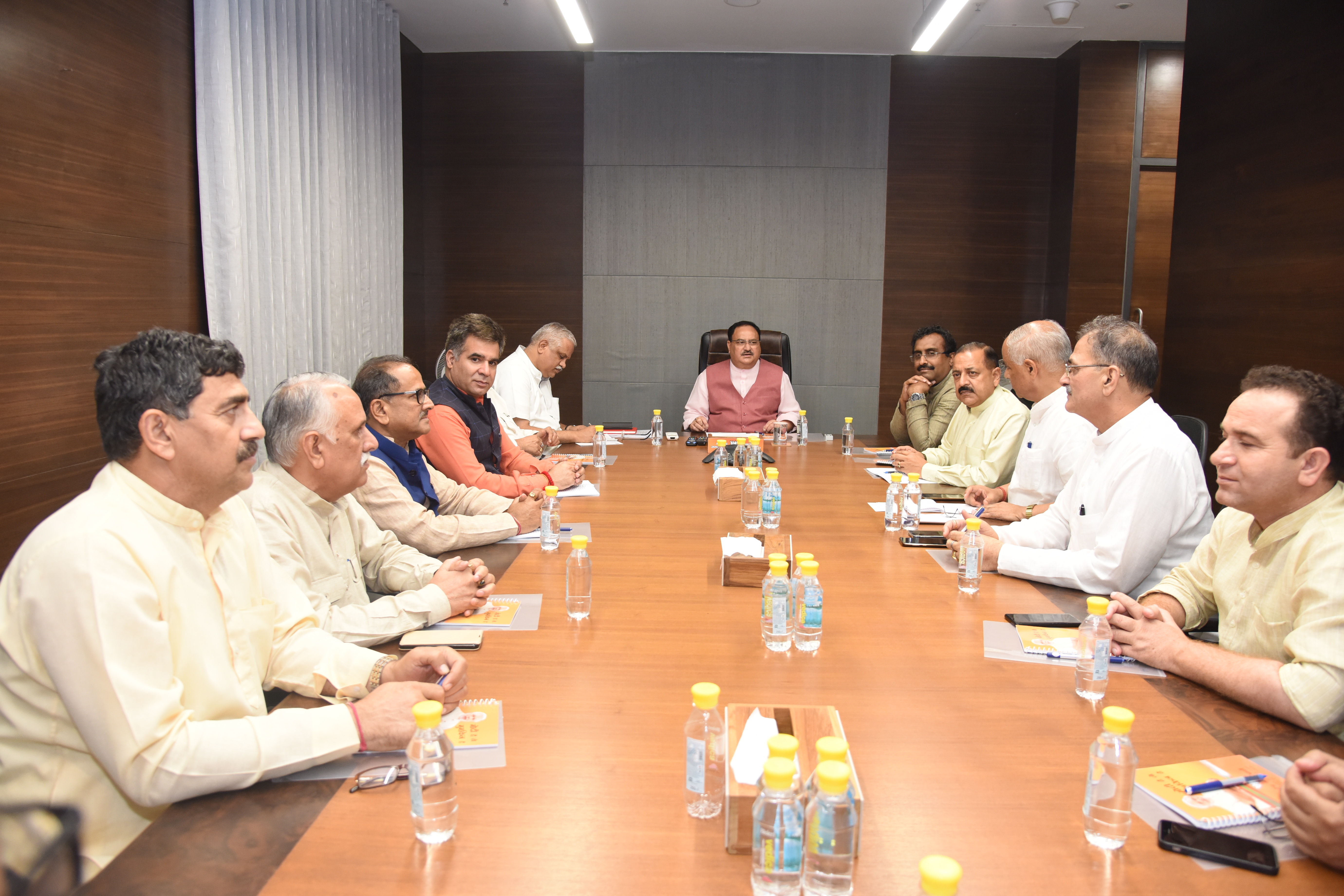 BJP National Working President, Shri J.P. Nadda addressing BJP J&K Core Group Meeting at BJP HQ 6A, DDU Marg, New Delhi