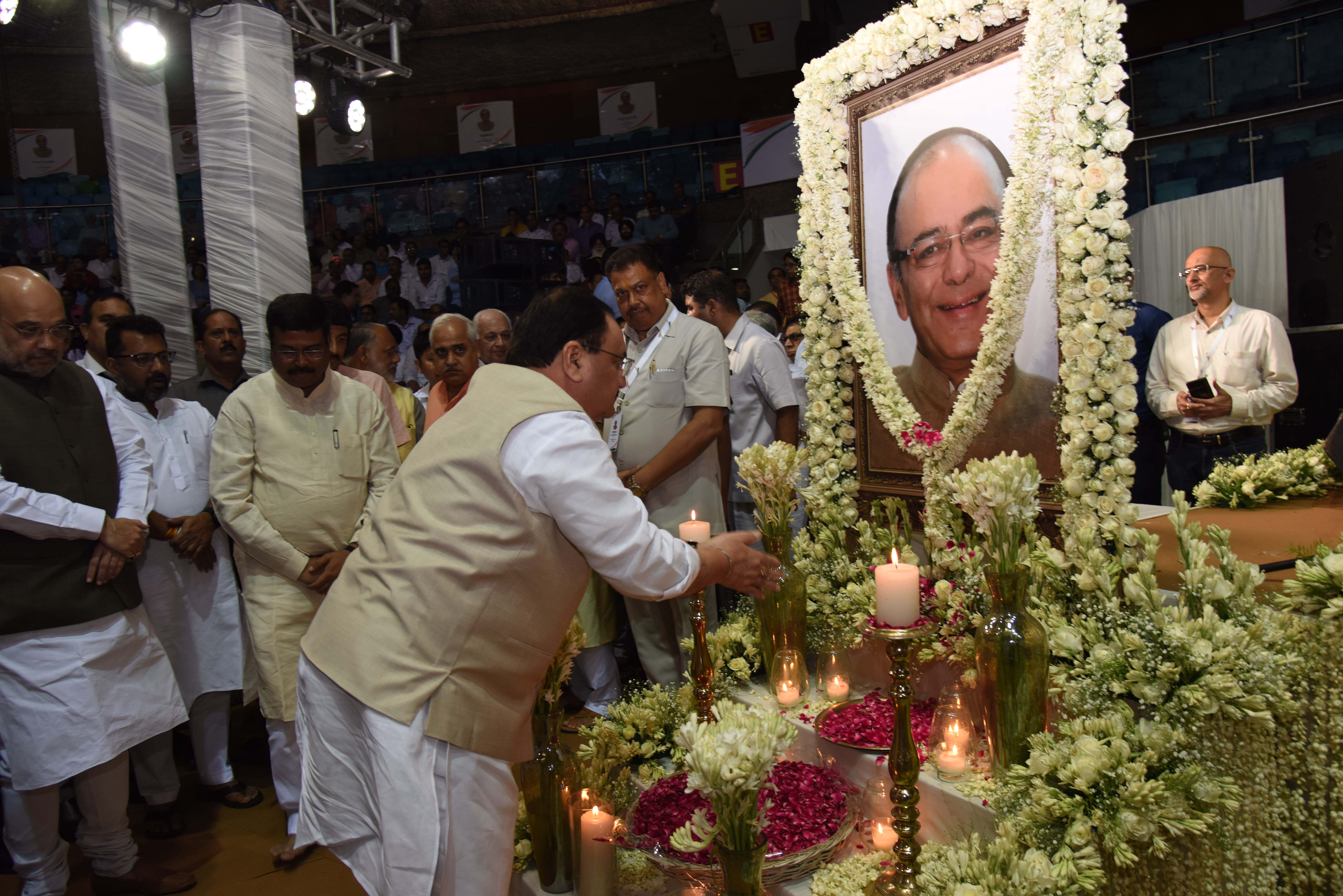  "Shradhanjali Sabha" in remembrance of Shri Arun Jaitley ji at Talkatora Indoor Stadium, New Delhi