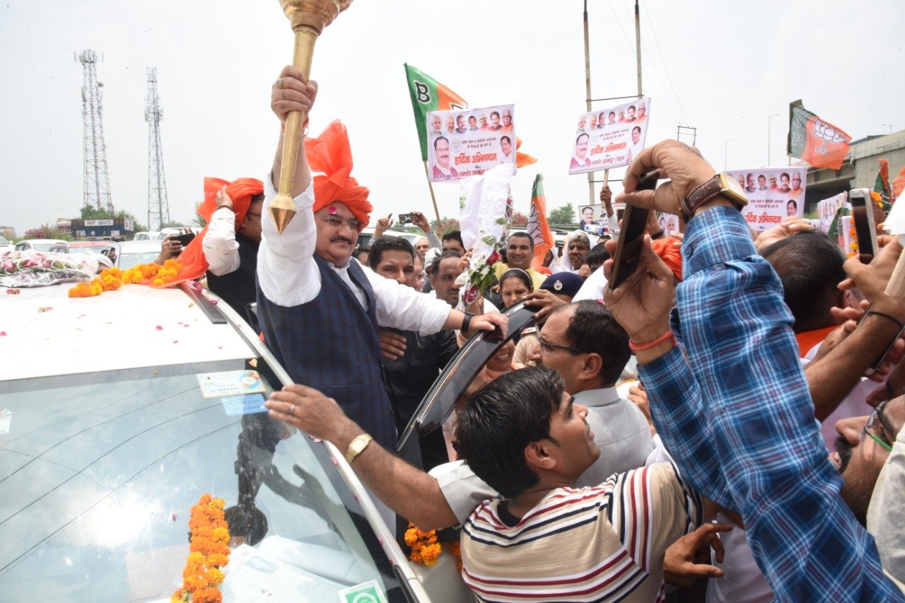  BJP Working President, Shri J.P. Nadda addressing Prant Stariya Shakti Kendra Pramukh Sammelan in Rohtak (Haryana)