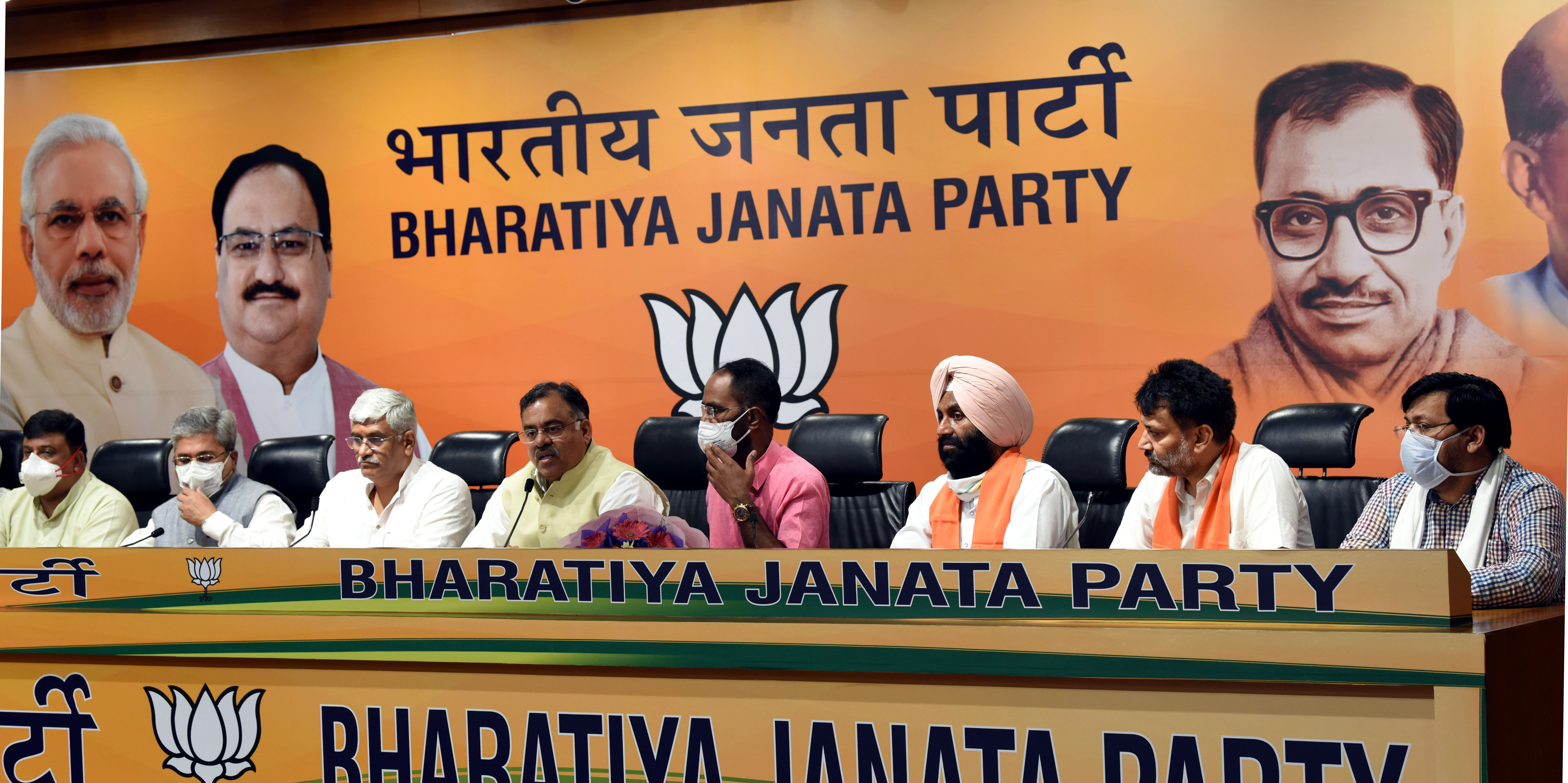  Eminent personalities from Punjab Join BJP at party headquarters in New Delhi.