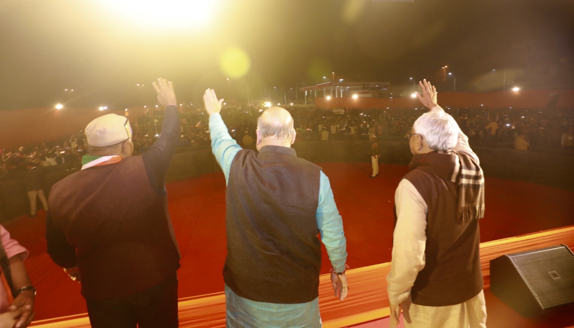 Photographs : Hon'ble Home Minister Shri Amit Shah addressing public meetings at Burari & Tilak Nagar (Delhi).