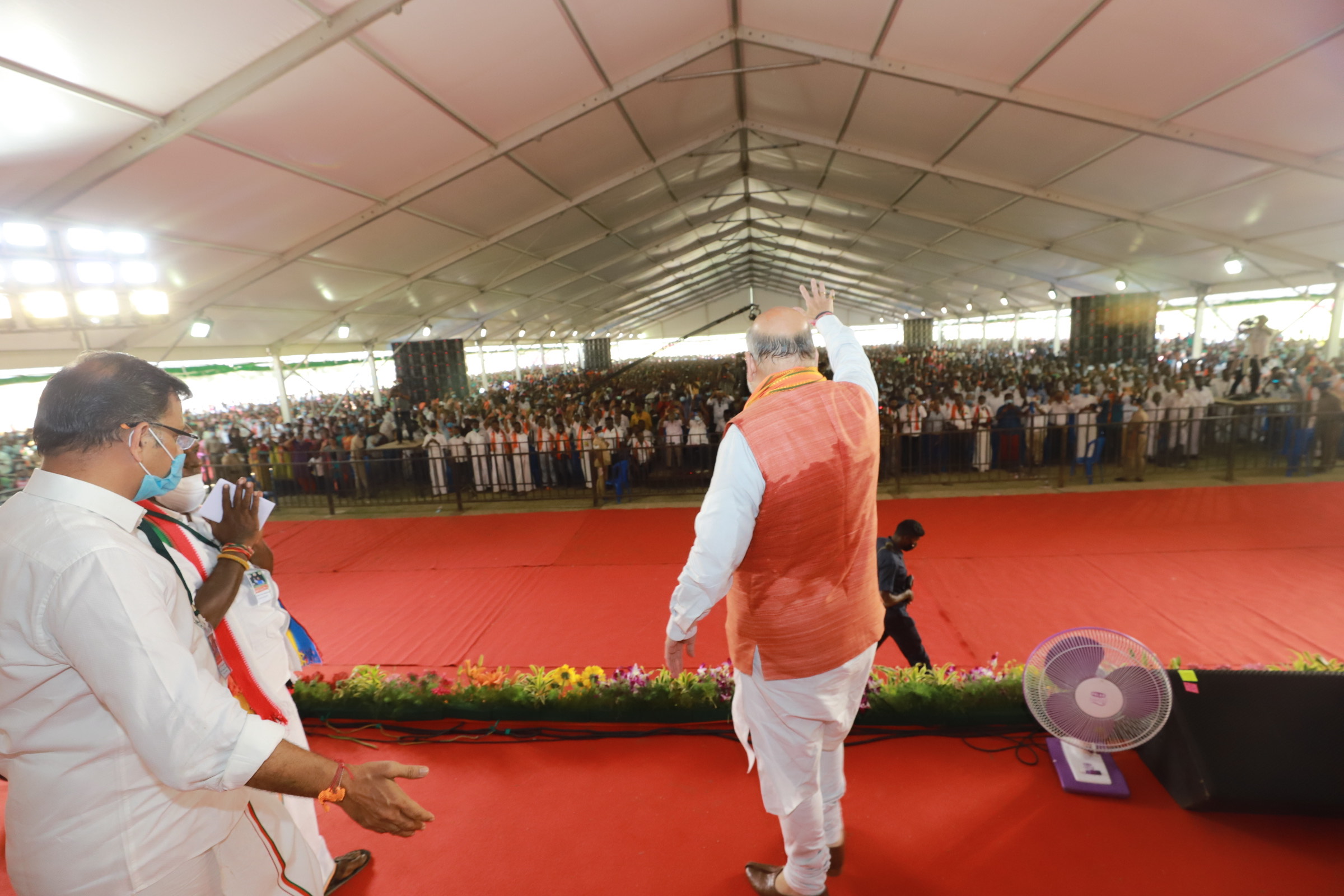  Hon'ble Union Home Minister and Senior BJP Leader Shri Amit Shah addressing a public meeting in Tirukkoyilur (Tamil Nadu)