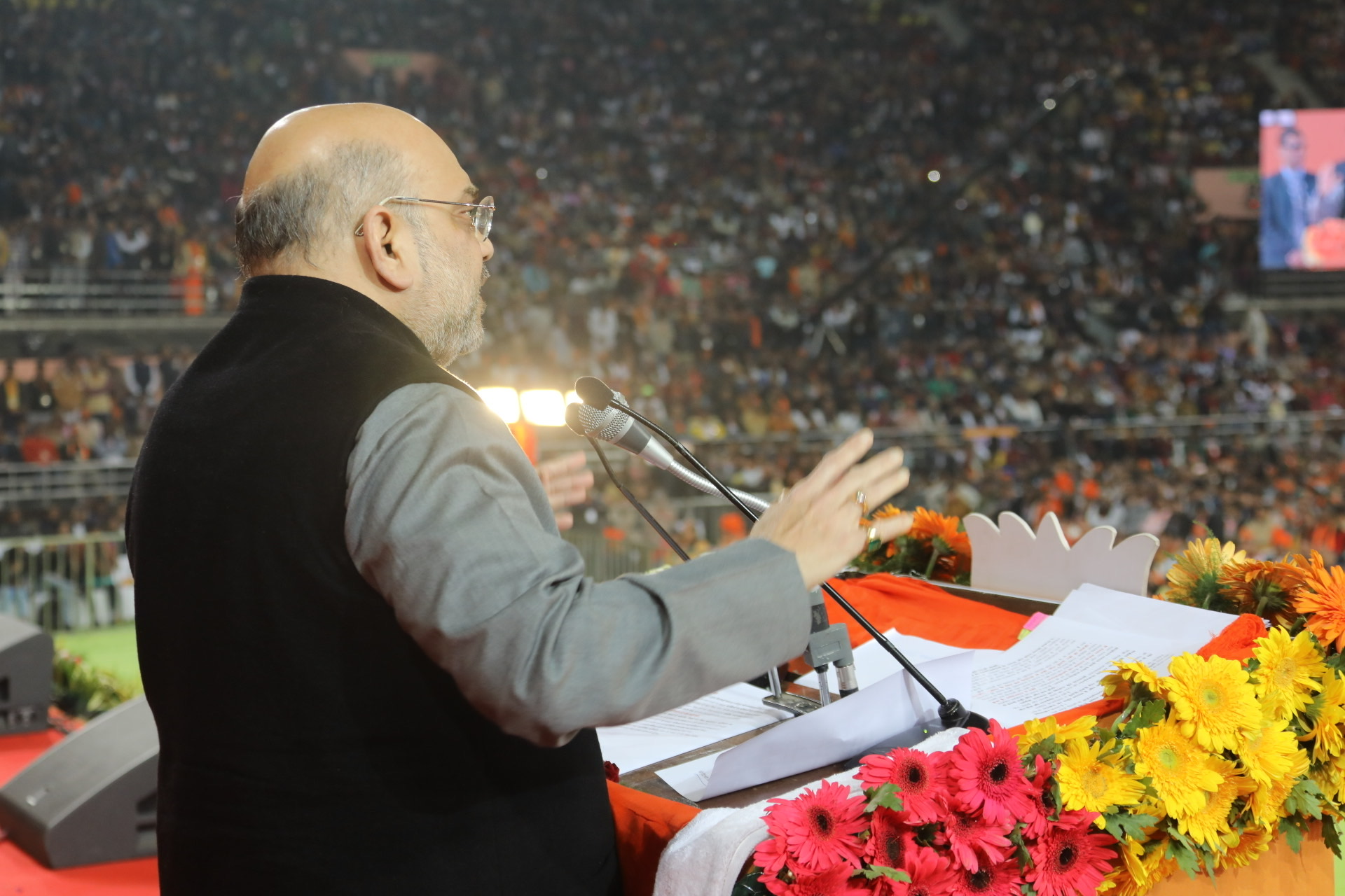 Photographs : BJP National President Shri Amit Shah addressing Booth Karyakarta Sammelan inNew Delhi