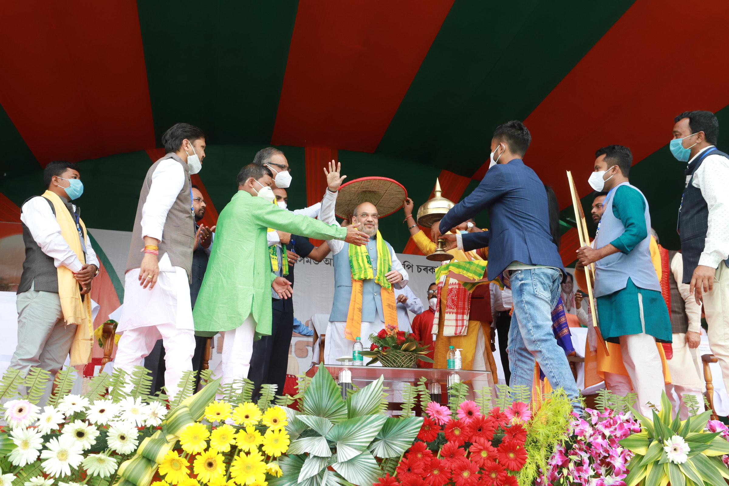 Photographs : Hon'ble Union Home Minister Shri Amit Shah addressing a public meeting in Ulubari, Bijni, Distt. Chirang (Assam)