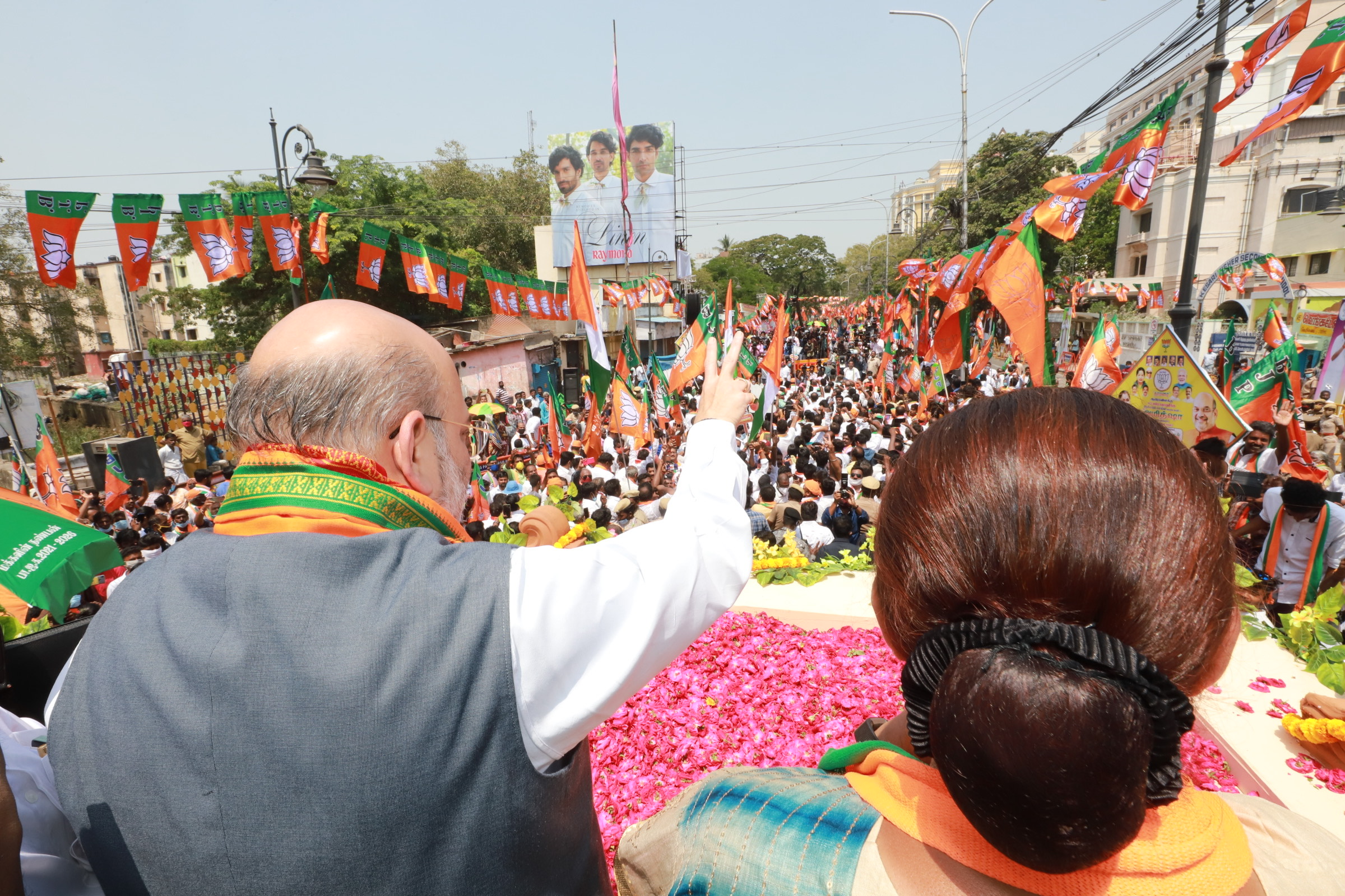  Hon'ble Union Home Minister Shri Amit Shah ji's road show Thousand Lights, Chennai (Tamil Nadu)