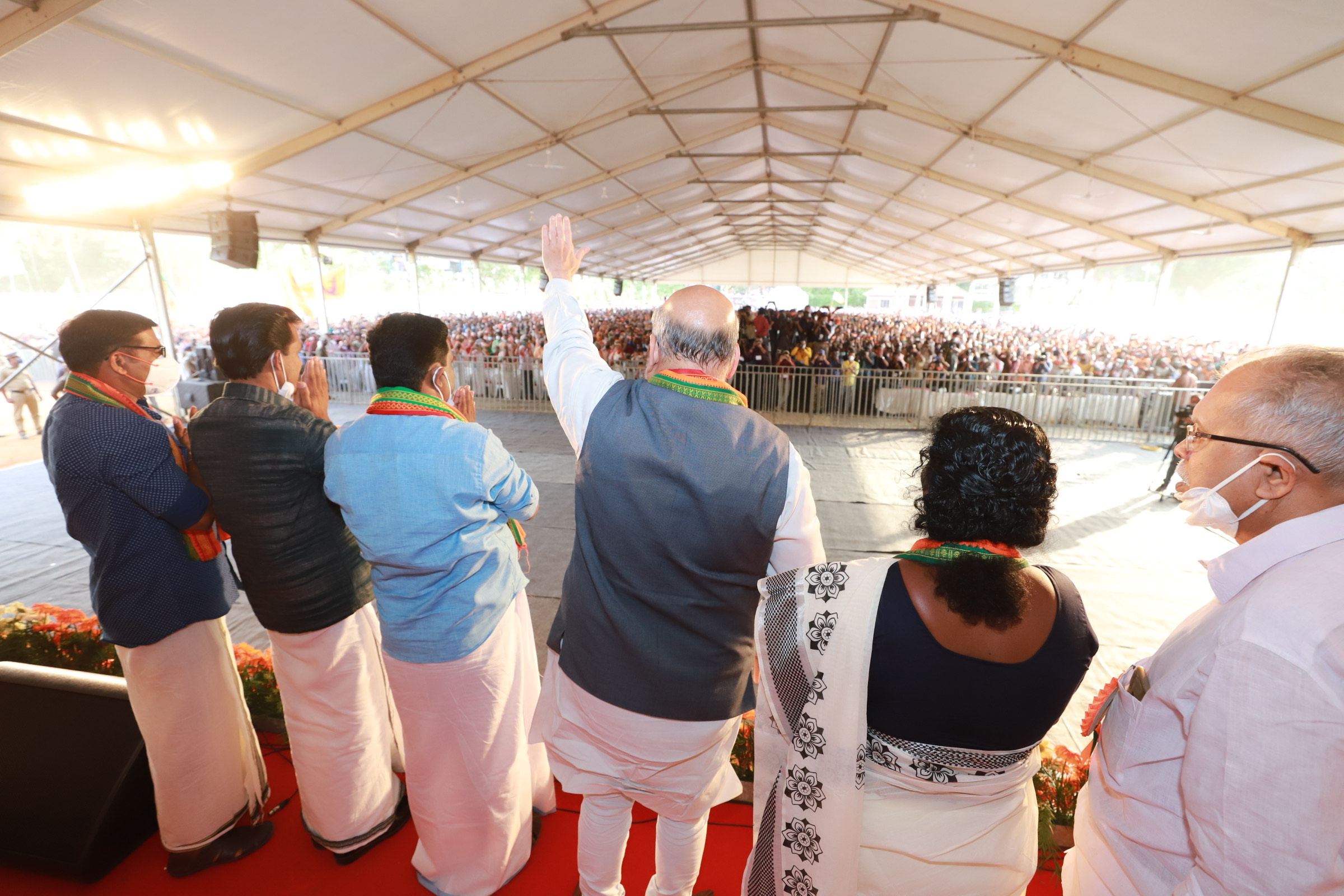   Hon'ble Union Home Minister Shri Amit Shah addressing a public meeting in Sulthan, Bathery (Kerala)