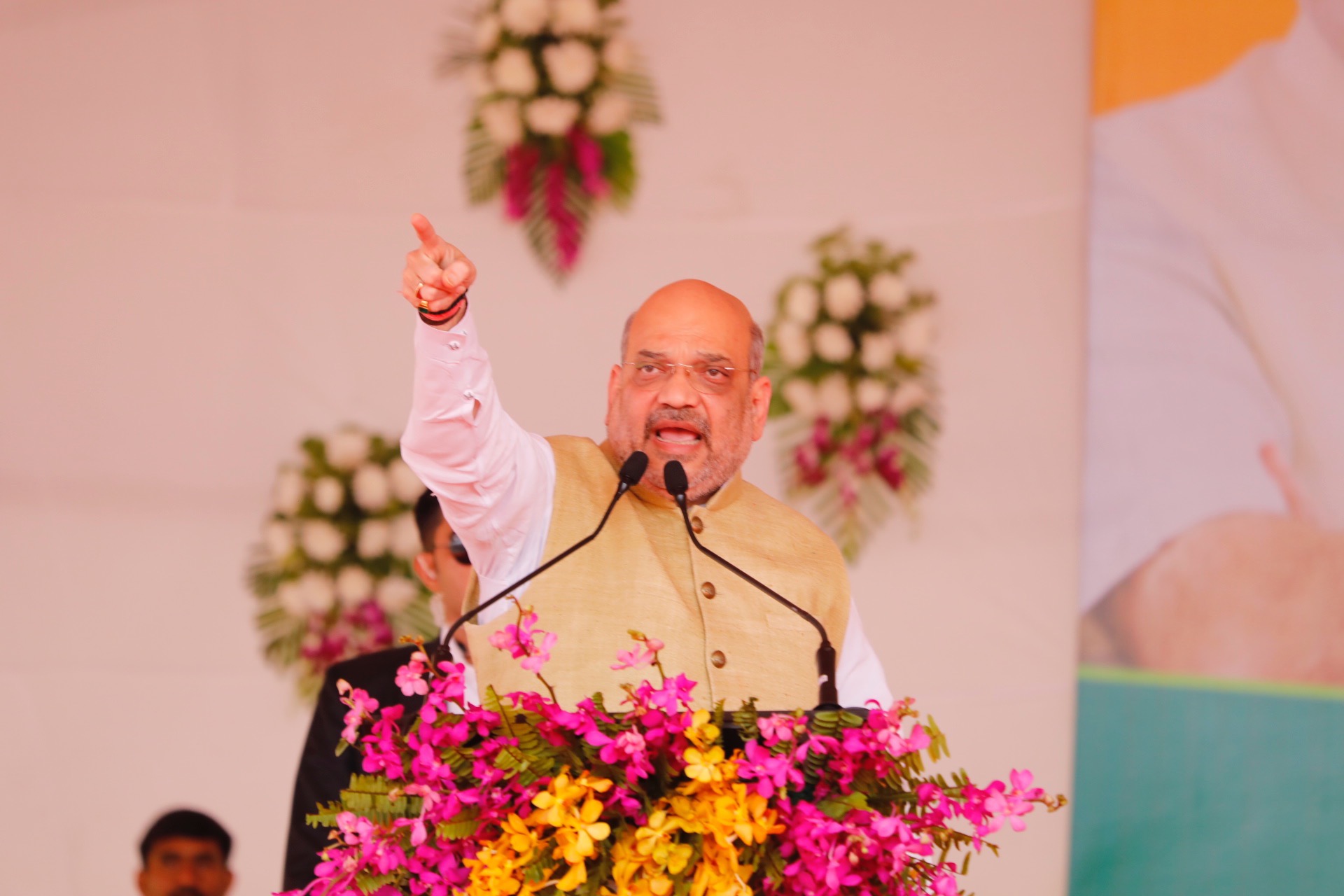 Photographs : BJP National President Shri Amit Shah addressing Booth Karyakarta Sammelan in Godda, Jharkhand.