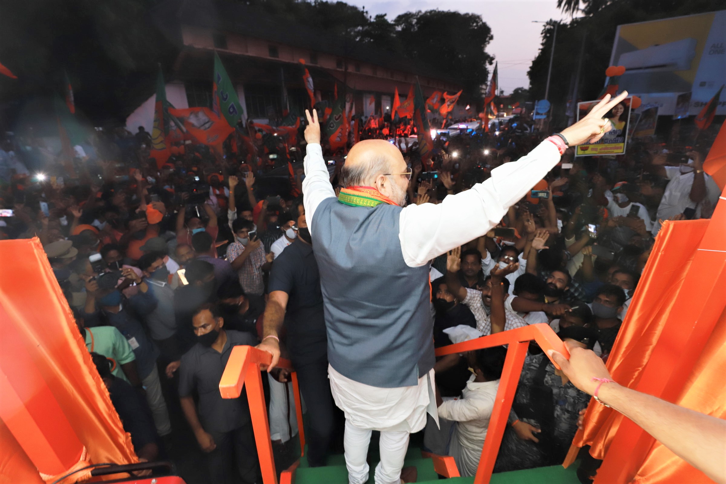  Hon'ble Union Home Minister Shri Amit Shah ji's road show in Kozhikode (Kerala)