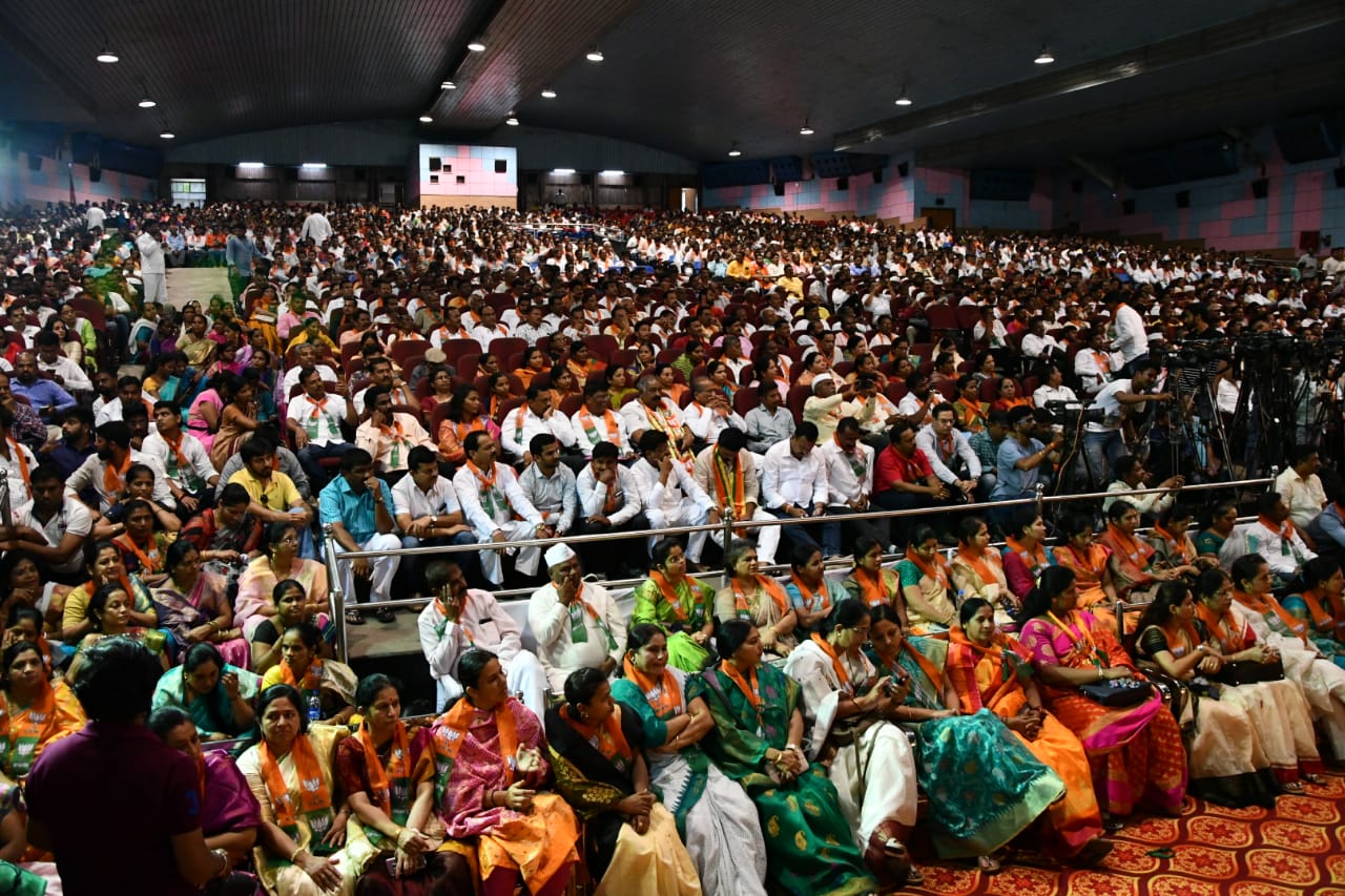 BJP Working President, Shri J.P. Nadda addressing karyakarta sammelan of West Maharashtra BJP in Pune (Maharashtra)