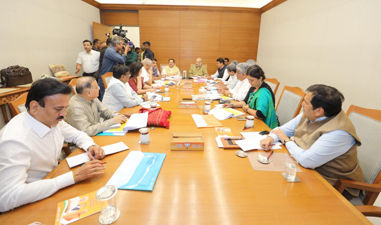 Maharashtra BJP State Core Group Meeting chaired by BJP National President & Hon'ble Home Minister Shri Amit Shah at BJP HQ, 6A DDU Marg, New Delhi