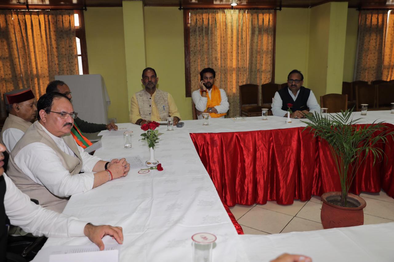 BJP Working President Shri J.P. Nadda addressing BJP State Core Committee Meeting at Bilaspur (Himachal Pradesh).