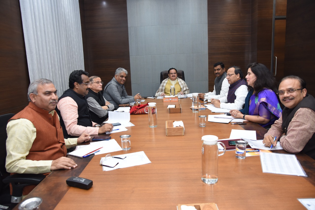 Photographs : BJP working President Shri J.P. Nadda chaired the meeting of BJP National General Secretaries at BJP HQ, 6A DDU Marg, New Delhi