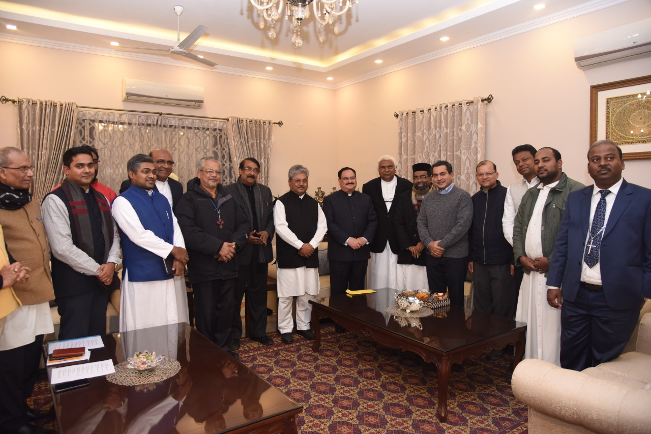 Photographs : Interaction of Christian community leaders and clergy with BJP National Working President Shri J.P. Nadda on CAA at his residence 7-B, Motilal Nehru Marg, New Delhi.