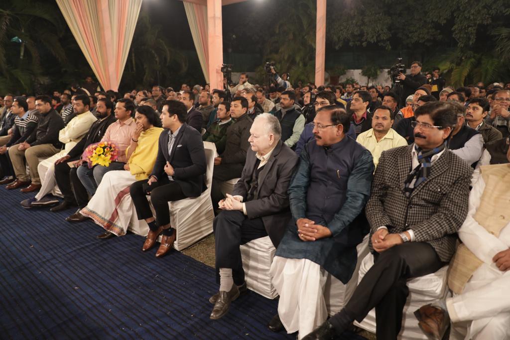 Photographs : BJP National President Shri J.P. Nadda adressing a public meeting at Mehar Chandra Market, Near Guru Teg Bahadur Tent Houe, Lodhi Road (New Delhi).