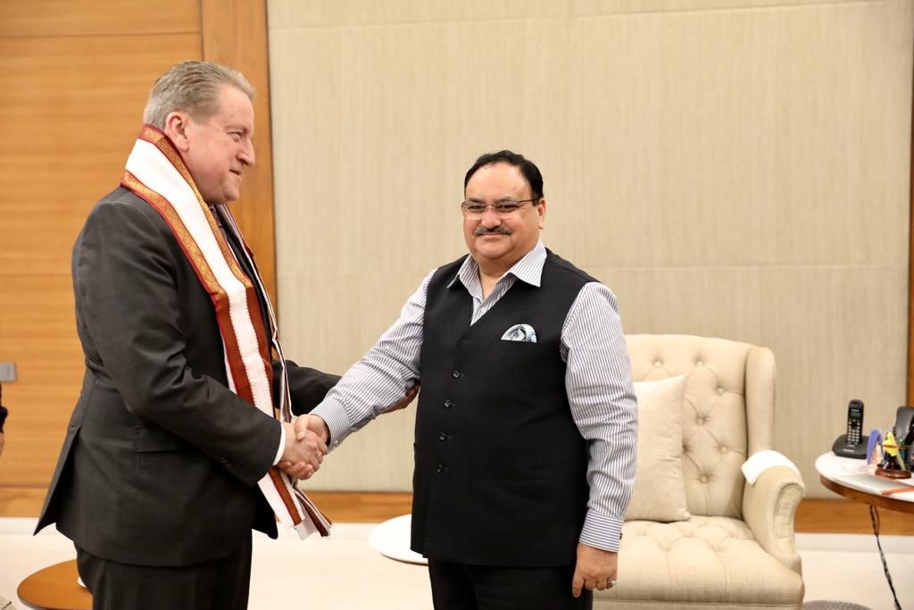 Photographs : Russian Ambassador Mr. Nikolay Rishatovich Kudashev called on BJP National President Shri J.P. Nadda at BJP HQ, 6A, DDU Marg, New Delhi