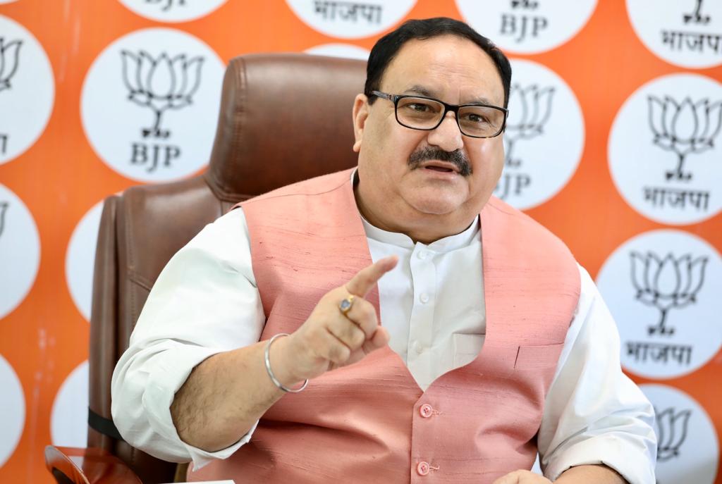 Photographs : BJP National President Shri J.P. Nadda interacting with Goa State BJP Office Bearers via video conferencing